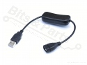 USB Voedingskabeltje met aan/uit schakelaar 0,3m